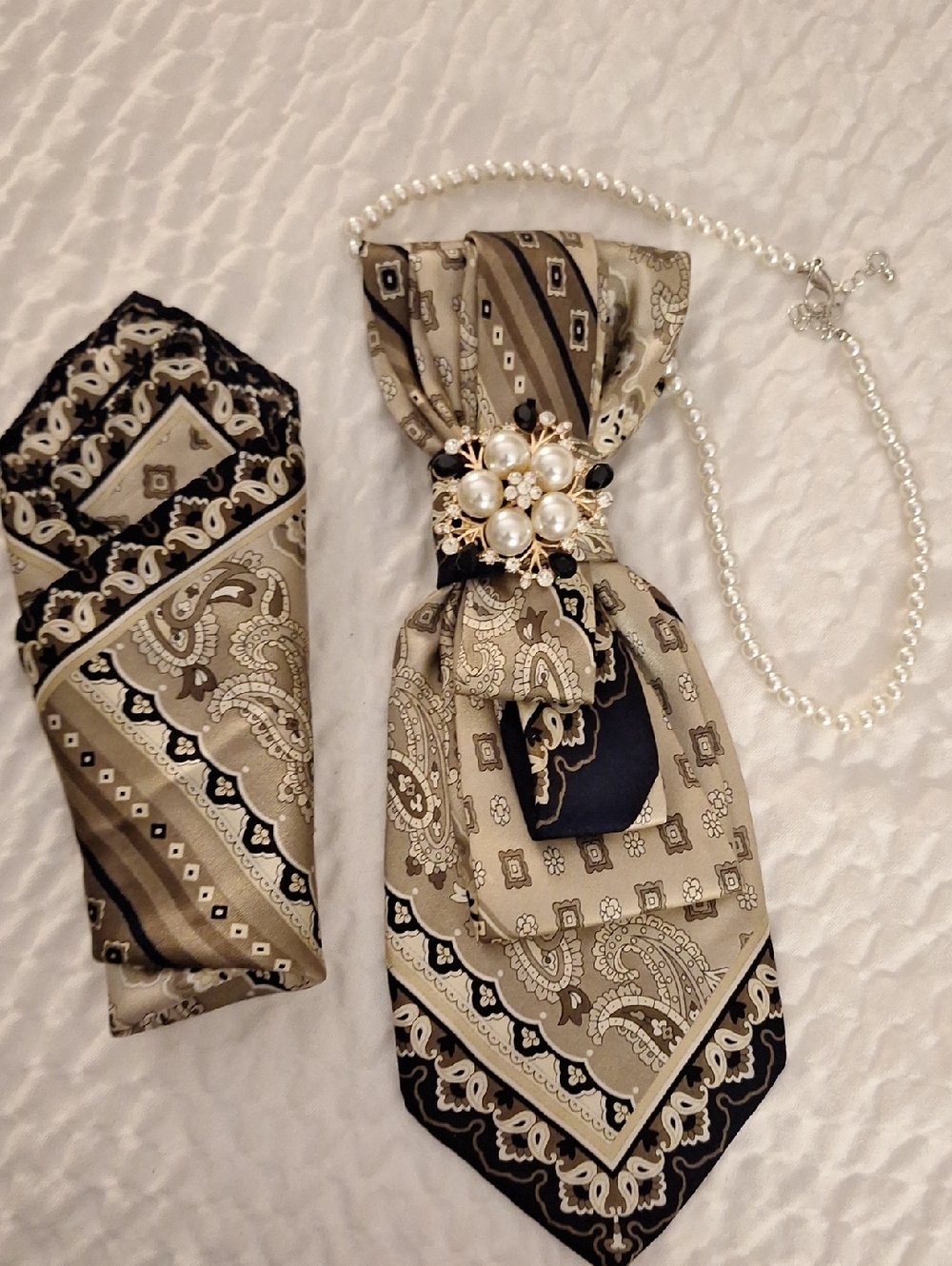 Stacy Adams Upcycled Necktie Necklace